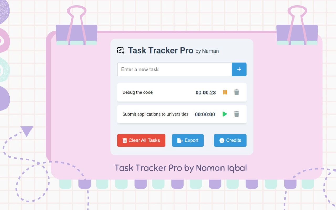 Task Tracker Pro Chrome extension